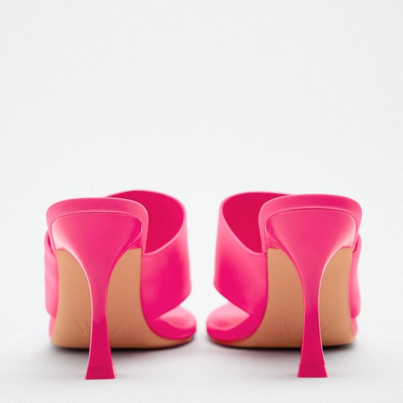 Zara Pink Heeled Mules - Picture 3 of 7